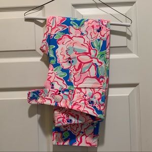 Lilly Pulitzer Pink and Blue Floral Pants